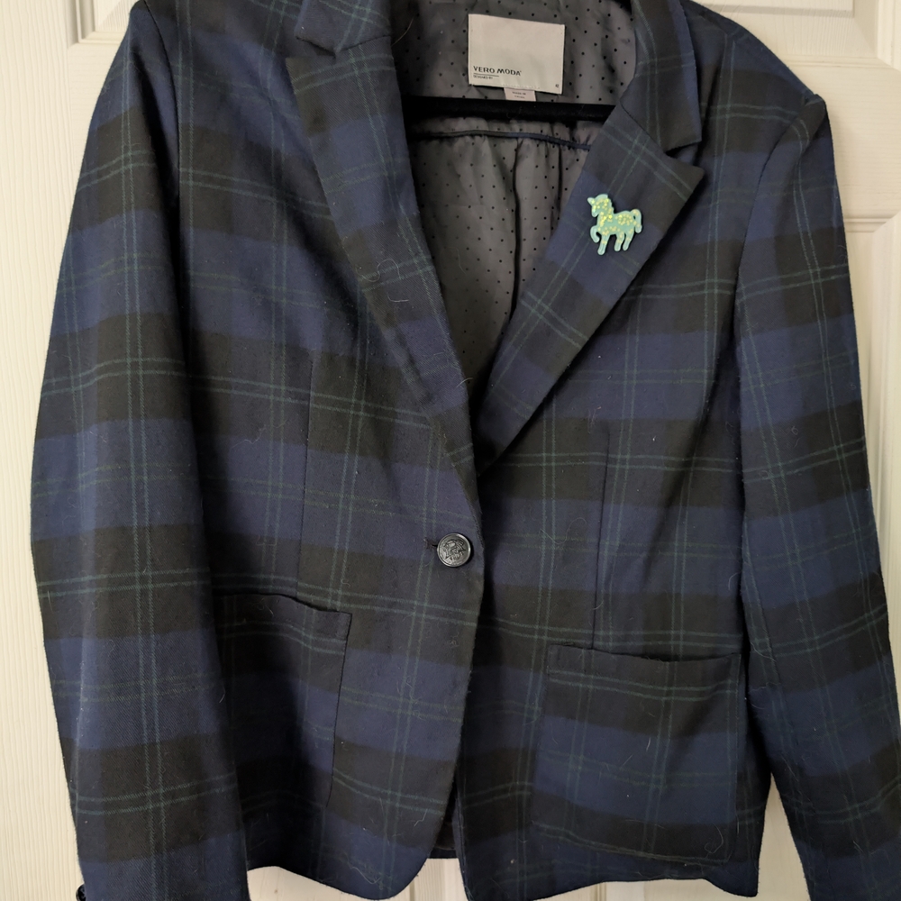 Vero Moda Black Polka Dot Lined Blazer